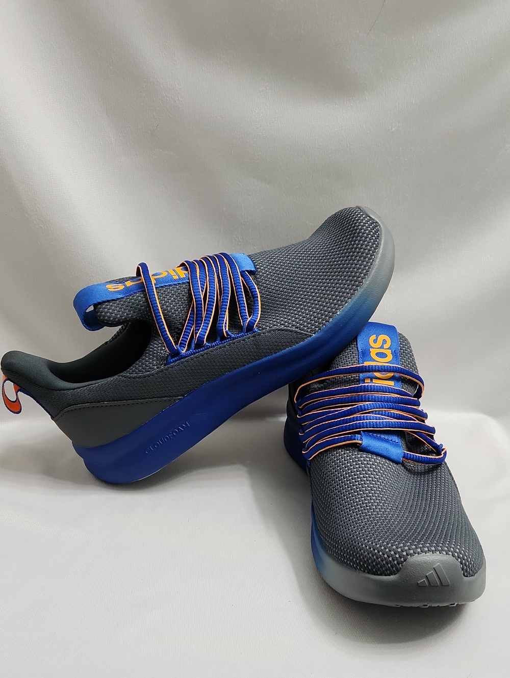 adidas Lite Racer Adapt 7.0 K Gray Blue Slip-on Mesh Sneakers (M Size 7)